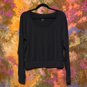 GapFit Breathe Black Yoga Shirt - long sleeve, medium